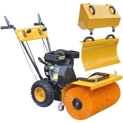 Schneefräse und Kehrmaschine Kombigerät Set Benzin 6,5 PS