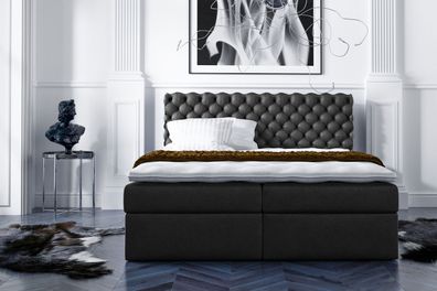 Boxspringbett POIIO - Pocket-Matraze , Topper 140/160/180/200 x 200 cm Farbwahl !