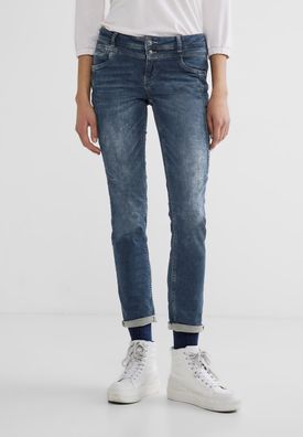 Street One - Casual Fit Jeans in Knitted Mid Indigo Wash