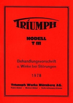 Bedienungsanleitung Triumph Modell T III, Motorrad