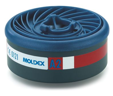 MOLDEX Gasfilter A2, für Serie 7000 + 9000, EasyLock®, organische Gase, VE = 8 Stück