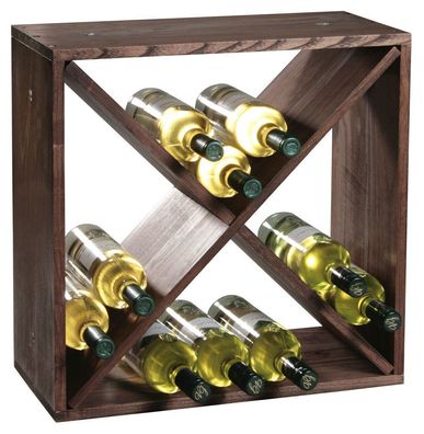 Weinregal, stylische dunkelbraune Box für 24 Flaschen - Kesper