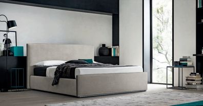 Italienische Möbel Design Bett Schlafzimmer Betten Leder Hotel Luxus Polster Neu