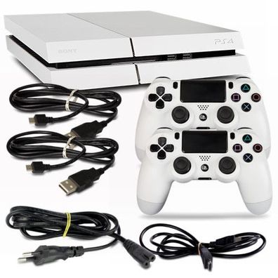 PS4 Konsole - Modell Cuh-1116A 500Gb in Weiss #32 + Stromkabel + HDMI + 2 original...
