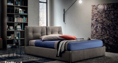 Doppel Betten Holz Design 180x200cm Neu Luxus Bett Schlafzimmer Textil Polster