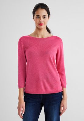 Street One - Basic Pullover in Berry Rose Melange