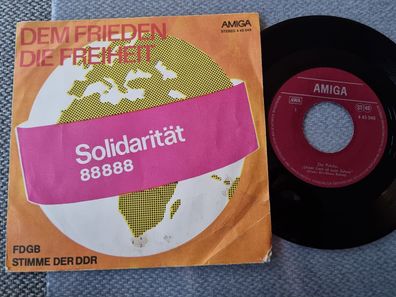 Solidarität 88888/ Puhdys - Dem Frieden die Freiheit 7'' Vinyl Amiga
