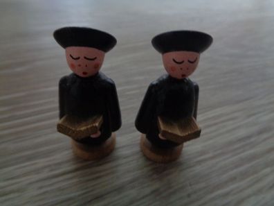 kleine Figuren- 2 Kurrende, Sänger -Seiffen Erzgebirge - 4,5cm