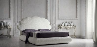 Luxus Italien Design Möbel Schlafzimmer Doppelbett 160x200cm HolzTextil Möbel