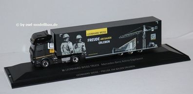 Herpa 950558 | MB Actros Gigaspace `18 Koffer-Sattelzug | L. Weiss Showtruck | 1:87