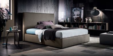 Luxus Doppel Betten Braun 200x200 Schlaf Zimmer Leder Hotel Bett Polster Design