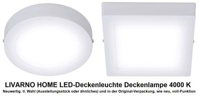 Livarno HOME LED-Deckenleuchte Deckenlampe 4000 K. Neuwertig. II. Wahl (Ausstellungss