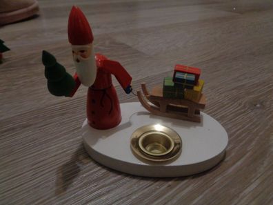 Adventsleuchter -Weihnachtsmann mit Schlitten