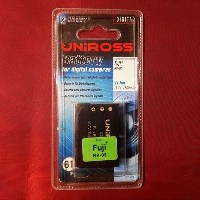 Uniross Akku Batterien für Digitalkamera Fuji NP-95 1000x Wiederaufladbar Restposten