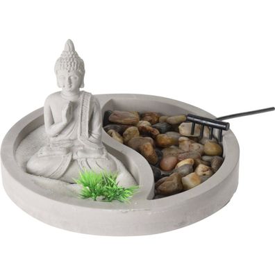 Zen-Garten mit Buddha-Figur, Entspannungsset, Ø 19 cm