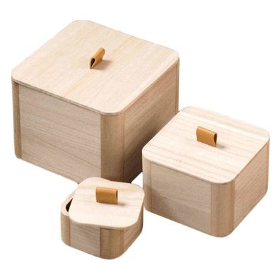 Schmuckschatullen aus Holz Factory, 3er-Set