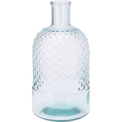 Blumenvase aus recyceltem Glas, Flasche, 23 cm