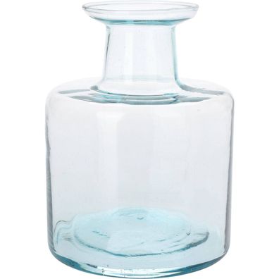 Blumenvase aus recyceltem Glas, Flasche, 21 cm