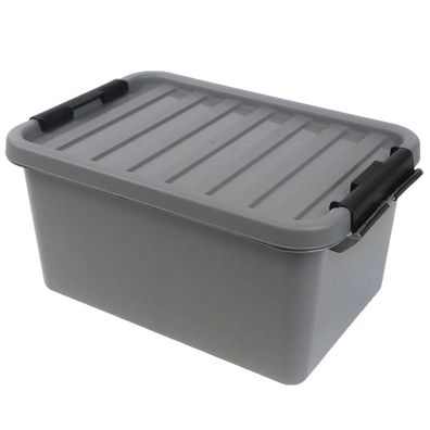 Aufbewahrungsbox mit Deckel, 8 L, recycelter Kunststoff