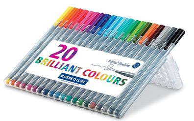 Staedtler Fineliner triplus Brilliant Colours 20er Etui