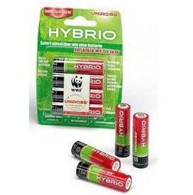Uniross Hybrio Mikro AAA 1,2V 800mAh Akku Batterien 500x Wiederaufladbar Restposten