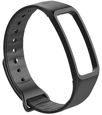 Atlanta > Fitnessband Silikon Uhrenarmband schwarz > Smartwatchband