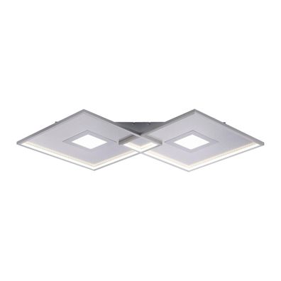 Leuchten Direkt Wohnzimmerleuchte Deckenleuchte LED Rechtecke Silber Stahl
