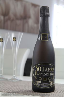 Bester Jahrgang - 70 Jahre - Happy Birthday“ Aufkleber Sektflasche Weinflasche ...