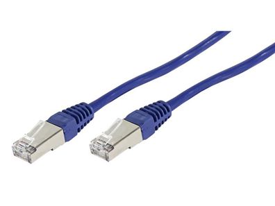 Netzwerk-Kabel CAT-6 Patchkabel 5m, für 1 GBit Netzwerke, blau