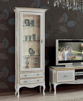 Wohnzimmer rtv Vitrine tv Sideboard Schrank Tisch Vitrinen Holz Möbel Set 3tlg