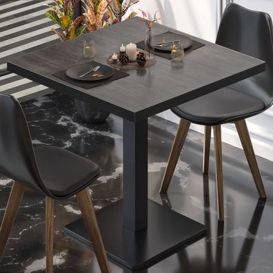 BM | Bistrotisch | B: T: H 50 x 50 x 77 cm | Wenge / Schwarz | Bistro Tisch Esstisch