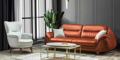 Sessel Luxus Design Textil Wohnzimmer Klassisches Stil Möbel Lounge Lehnstuhl