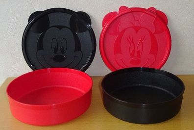 Tupperware® * * 500 ml-Schüssel (2) Mickey Mouse & Minnie Mouse * * Schwarz/ ROT