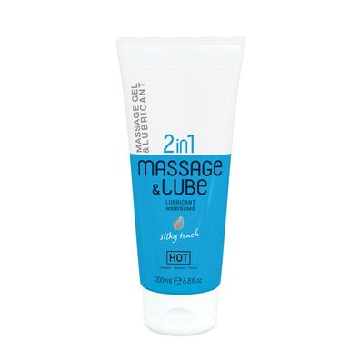 HOT 2in1 Massage & Lube Silky touch 200ml - hochwertiges Massage- & Gleitgel