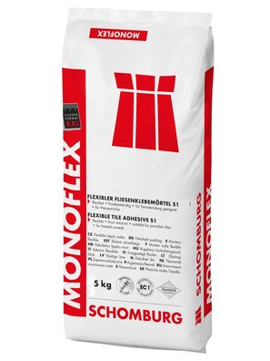 Schomburg Monoflex S1 Flexmörtel S1 Fliesenkleber für Feinsteinzeug Fliesen & Platten