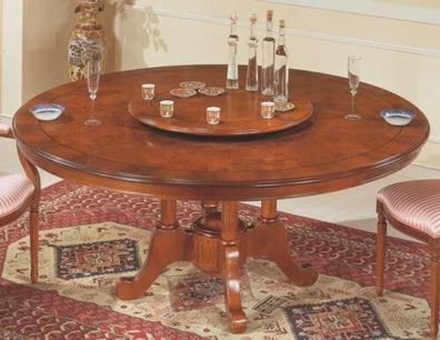 Runder Esstisch Italienische Möbel Esszimmer Tische Holz Tisch Braune Tische2