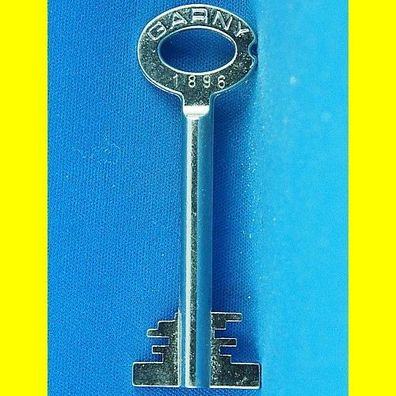 Garny Tresor Doppelbart - Schlüssel Profil 1896 - Länge 70 mm - gebohrt 3 mm