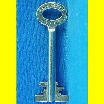 Garny Tresor Doppelbart - Schlüssel Profil 1924 - Länge 70 mm - gebohrt 3 mm