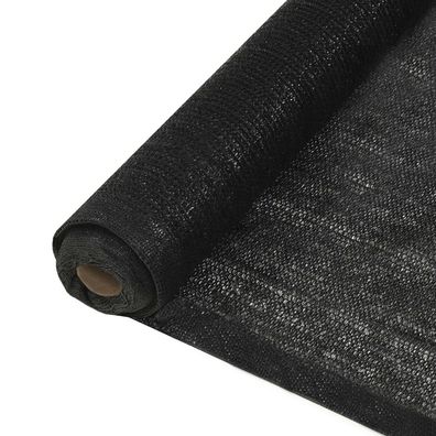 vidaXL Sichtschutznetz HDPE 1,5x25 m Schwarz