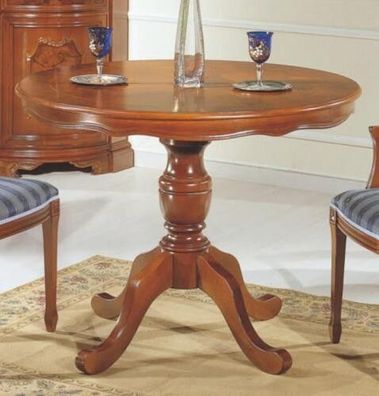 Luxus Rund Tisch Massiv Holz Italien Esszimmer Tische Runde Möbel Esstisch Neu