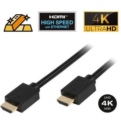 Vivanco 5m Ultra High End HDMI Kabel Highspeed Ethernet Premium 24kt 4K 60Hz
