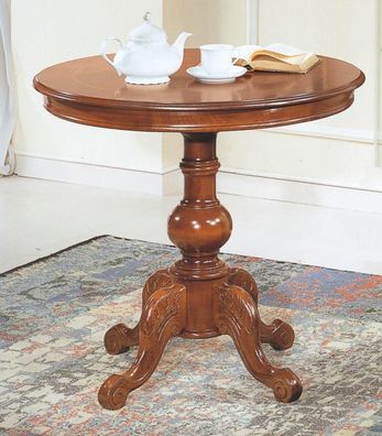 Luxus Couchtisch braun lackierter Massiv Italien Esstische runde Möbel Tisch Neu