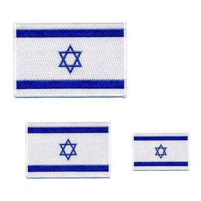 3 Israel Flaggen Flags mit Davidstern - Jerusalem Patch Aufnäher Aufbügler 0644