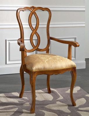 Klassische Stühle Stuhl Designer Esszimmerstuhl Luxus Holz Lehnstuhl Holzstuhl