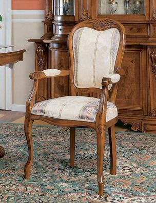 Klassische Stühle Luxus Holz Lehnstuhl Holzstuhl Design Stuhl Esszimmerstuhl