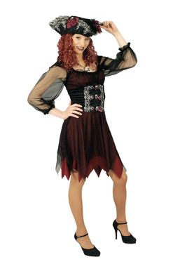 Piratin Piratenkostüm Damen Mädchen Seeräuberin Fiona Gr.34 Karneval Fasching