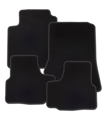 Fußmatten für Seat Exeo in Velours schwarz Rand verschiedene Farben nach Wahl