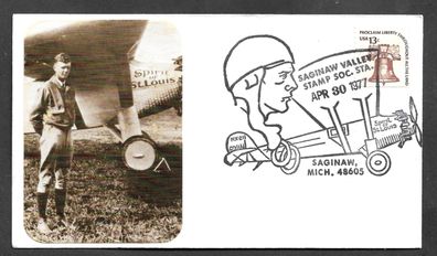 Flugpost USA Saginaw Valley 30.4.1977