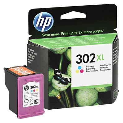 HP 302XL Farbe Original Druckerpatrone mit hoher Reichweite für HP Deskjet 1110, ...