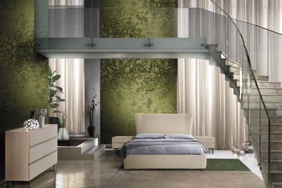 Luxus Schlafzimmer Set 4tlg. Bett + 2x Nachttische + Kommode Moderne Design Betten